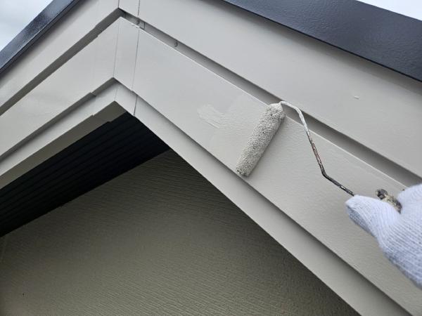 柏市　外壁屋根塗装工事のシャイン　牛久市　セキスイハイム　付帯塗装　破風板