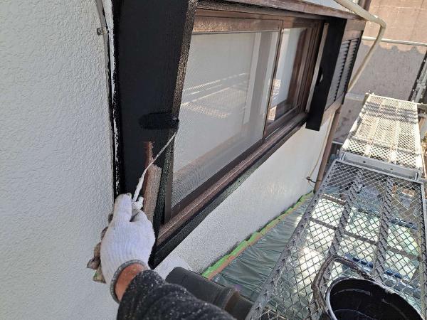 柏市シャイン　柏市外壁塗装　モルタル外壁　セラコートアクア　シーリング　コーキング 大工工事　Uカット