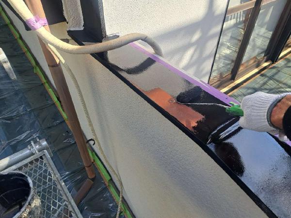 柏市シャイン　柏市外壁塗装　モルタル外壁　セラコートアクア　シーリング　コーキング 大工工事　Uカット