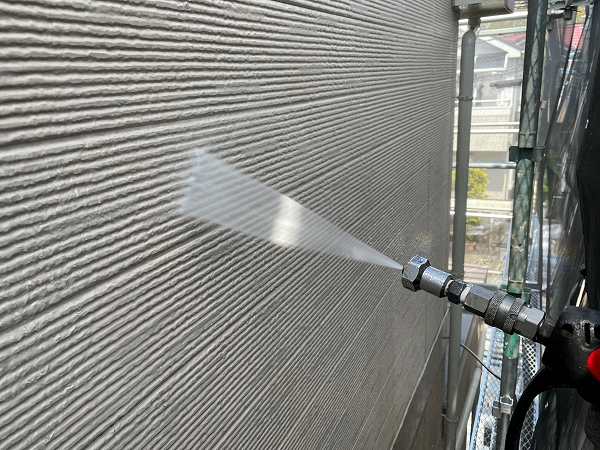 千葉県柏市窯業サイディング外壁塗装　高圧洗浄
