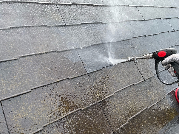 松戸市外壁塗装　シャイン　屋根高圧洗浄