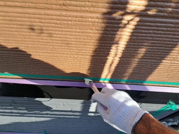 柏市外壁屋根塗装のシャイン　施工事例　サイディング壁　外壁　ディプロマットスター　　コロニアルNEO　屋根リフォーム　シーリング　コーキング