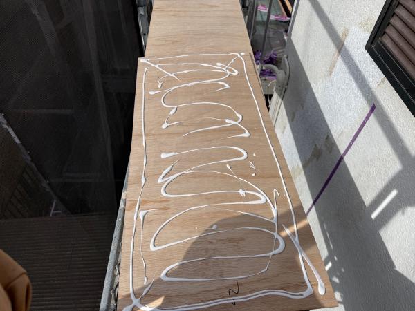 柏市シャイン　柏市外壁塗装　モルタル外壁　セラコートアクア　シーリング　コーキング 大工工事　Uカット