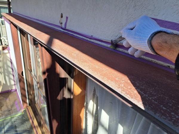 柏市シャイン　柏市外壁塗装　モルタル外壁　セラコートアクア　シーリング　コーキング 大工工事　Uカット