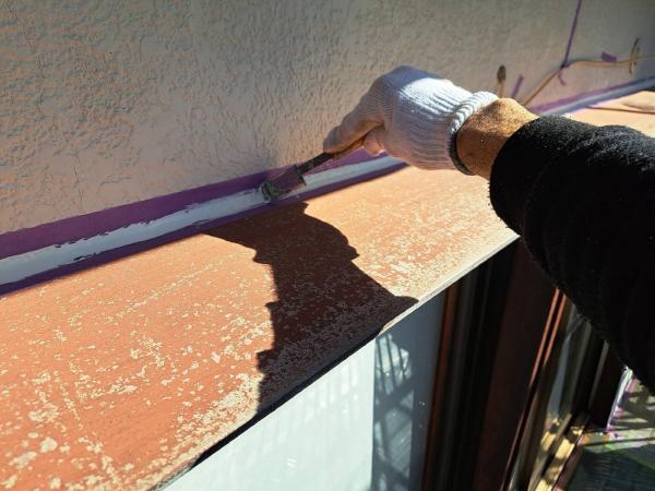 柏市シャイン　柏市外壁塗装　モルタル外壁　セラコートアクア　シーリング　コーキング 大工工事　Uカット