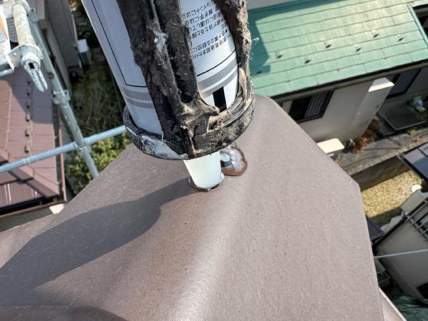 流山市 窯業系サイディング壁 外壁塗装 屋根平板瓦のメンテナンスパーフェクトトップ塗装　平板瓦の屋根　シーリング補修