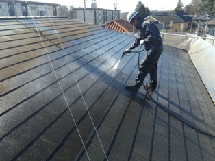 千葉県柏市　鉄骨アパート　ファインパーフェクトベスト　屋根塗装