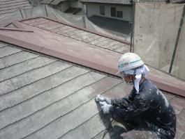 屋根劣化塗膜の除去