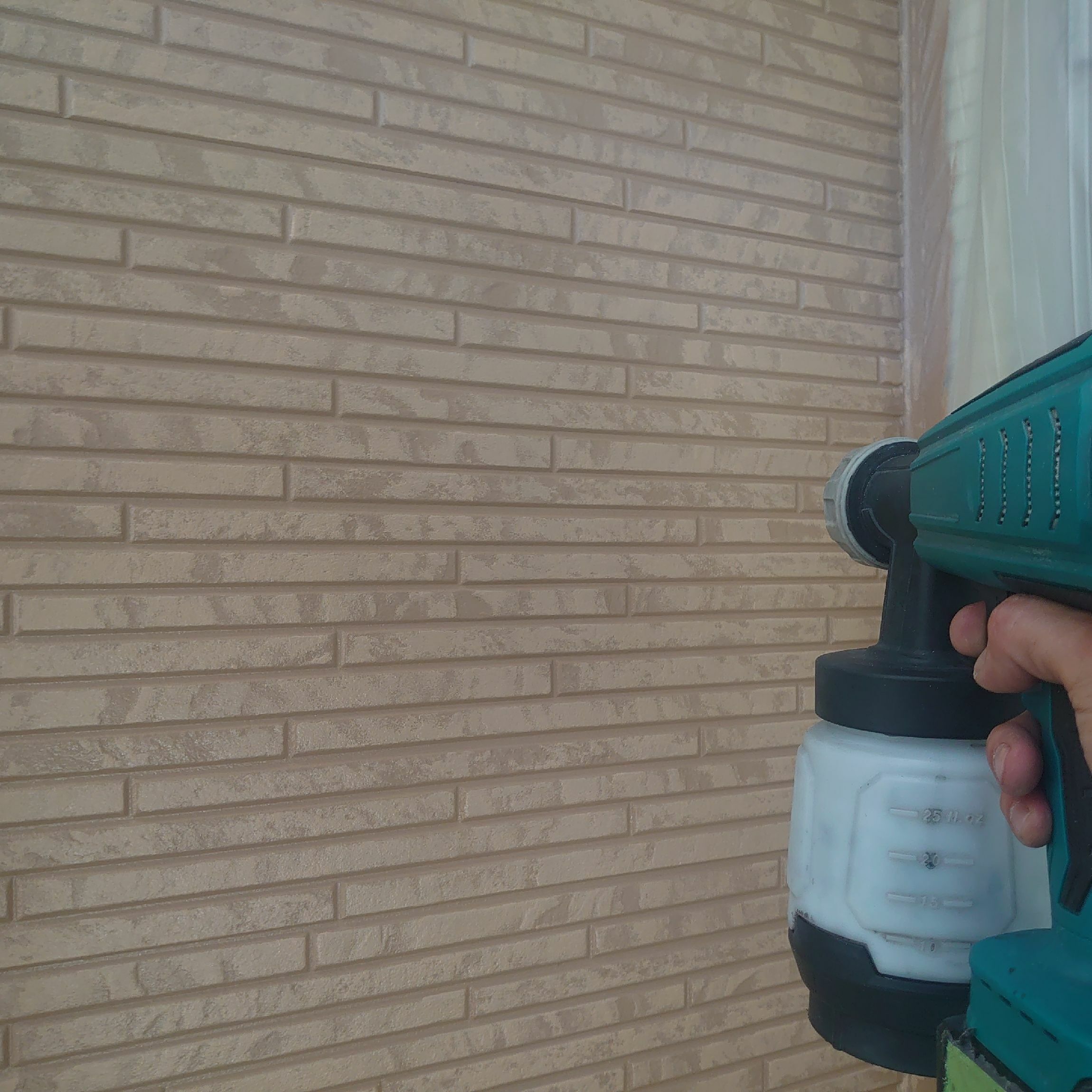 窯業系サイディング　柏市外壁塗装エスケープレミアムTASAI工法　クリアー
