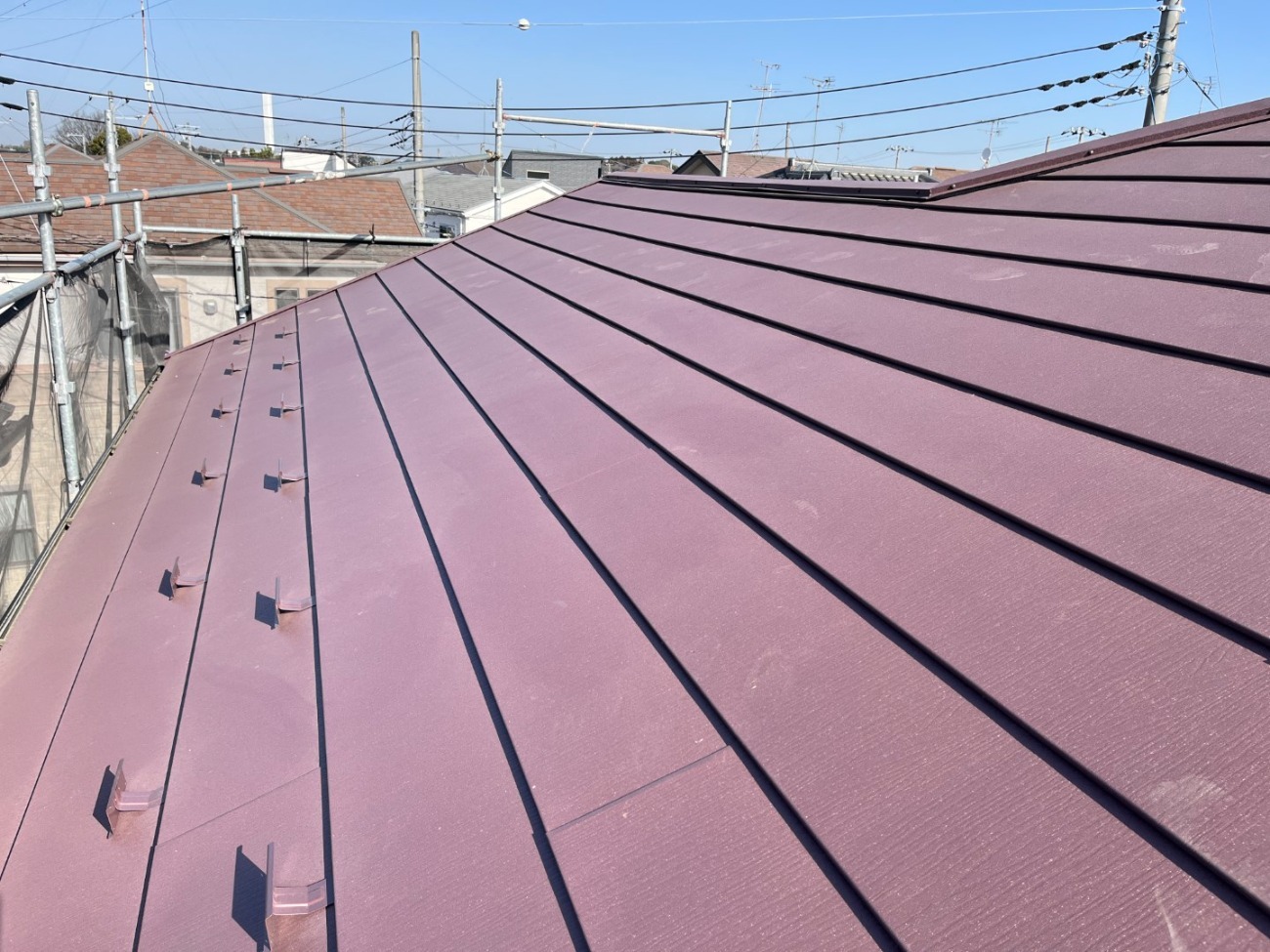 千葉県流山市　外壁塗装屋根カバースーパーガルテクト完成