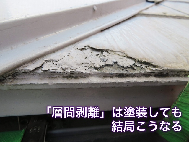 パミール　屋根塗装後の剥がれ（不具合）千葉　茨城　埼玉　東京
