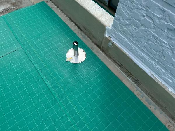 柏市　外壁屋根塗装工事のシャイン　大成パルコン　陸屋根　屋上　　防水工事　通気緩衝工法　断熱ブロック　通気緩衝工法