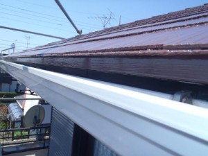 茨城県取手市　M様邸　外壁塗装と屋根塗装の雨どいの施工後写真