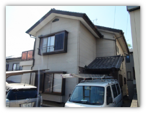 茨城県取手市　H様邸　外壁塗装と屋根塗装の外壁の施工前写真