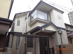 千葉県船橋市　U様邸　外壁塗装と屋根塗装の外観の施工前写真