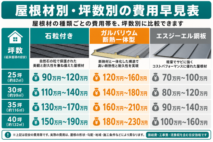 屋根カバー価格の違い