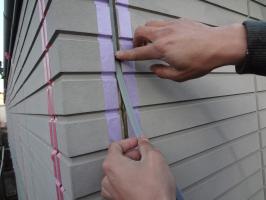 千葉県柏市O様邸の外壁塗装と屋根塗装工程：３面接着防止のボンドブレーカーテープ