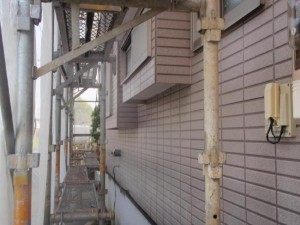 取手市の外壁塗装と屋根塗装の外壁の施工前写真