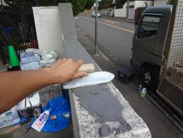 千葉県我孫子市H様邸の外壁塗装と屋根塗装工程：カチオンセメント
