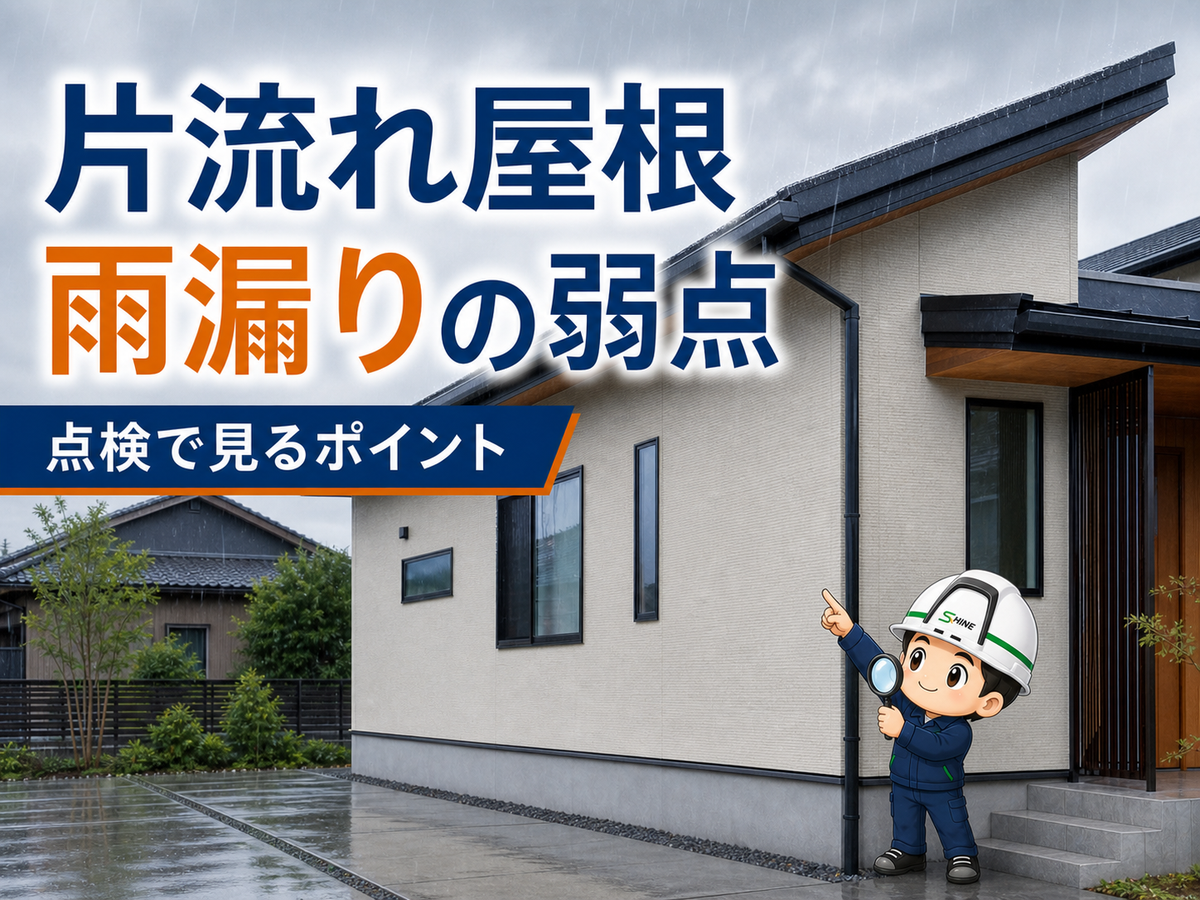 片流れ屋根は雨漏りしやすい？プロが見る弱点と点検ポイント