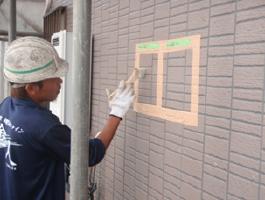 千葉県我孫子市U様邸の外壁塗装と屋根塗装工程：高圧洗浄