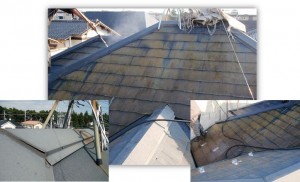 柏市の外壁塗装と屋根塗装の屋根の施工前写真