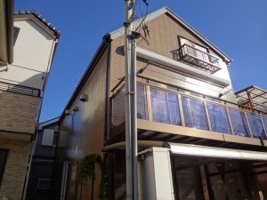 松戸市S様邸の外壁塗装と屋根塗装の外観の施工前写真