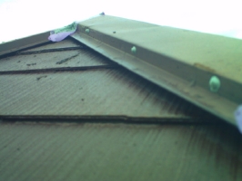 千葉県我孫子市I様邸の外壁塗装と屋根塗装工程：釘頭にもコーキング剤工事