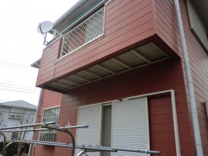 印西市の外壁塗装と屋根塗装のベランダリフォームの施工前写真