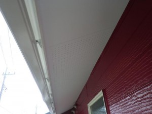 印西市の外壁塗装と屋根塗装の軒天の施工後