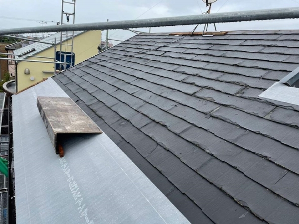 柏市外壁屋根塗装工事のシャイン施工事例屋根改修工事防水紙ルーフィング