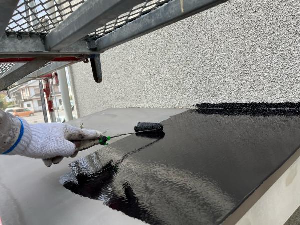 柏市外壁屋根塗装工事のシャイン　施工事例　付帯塗装　小庇