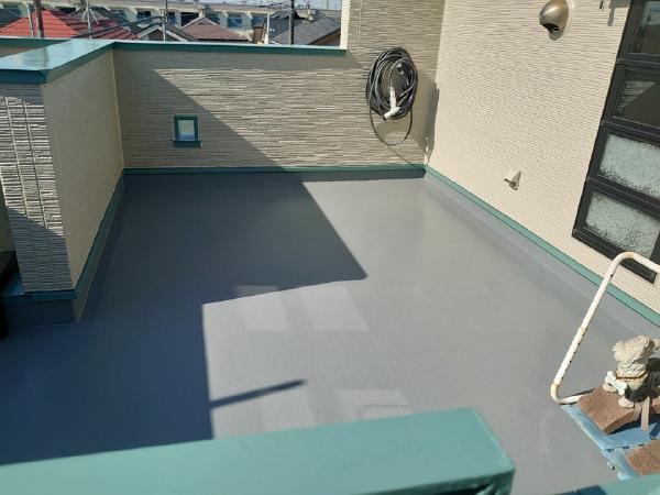 柏市外壁屋根塗装工事のシャインベランダ防水