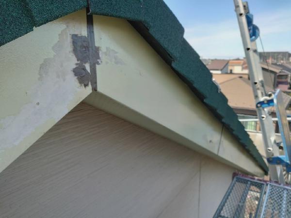 柏市外壁屋根塗装工事のシャイン施工事例付帯補修破風板