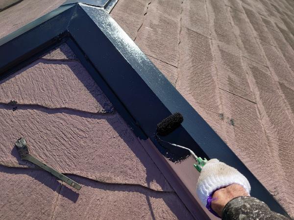 柏市外壁屋根塗装工事のシャイン施工事例板金部塗装