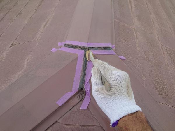 柏市外壁屋根塗装工事のシャイン施工事例板金補修