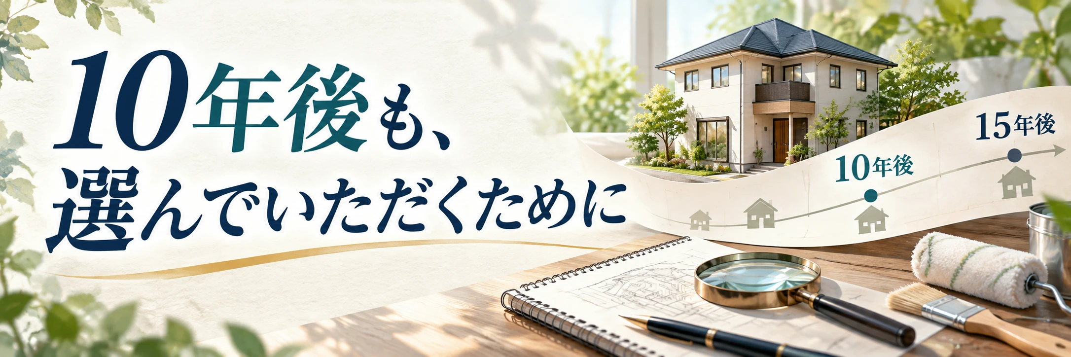 10年後・15年後を見据えた住まいの点検と継続的なお付き合いのイメージ