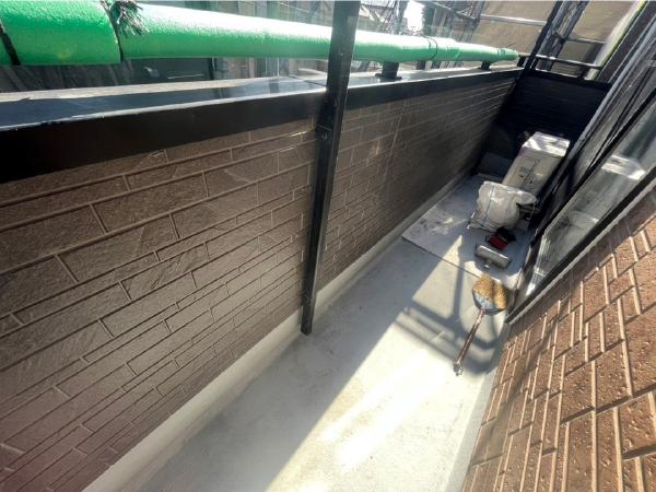 柏市外壁屋根塗装工事のシャイン施工事例ベランダサイディング壁貼り替え