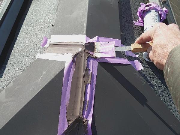 柏市外壁屋根塗装工事のシャイン施工事例屋根塗装板金補修