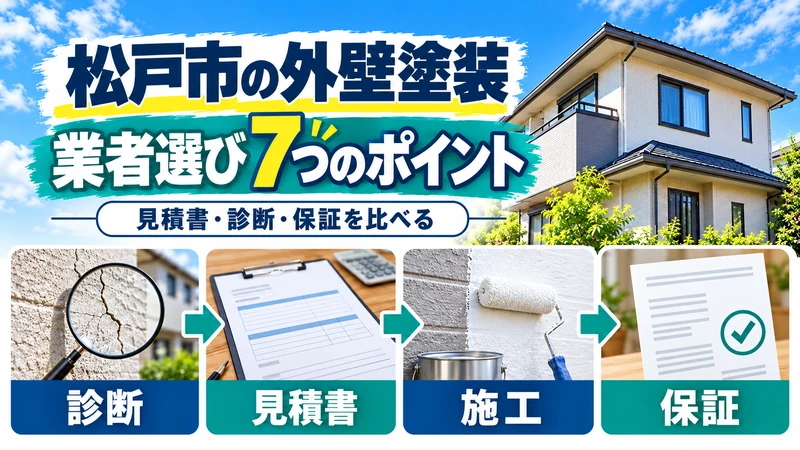 松戸市の外壁塗装｜業者選びで確かめたい7つのポイント