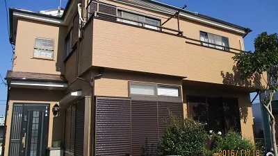 松戸市K様邸の凍害補修と外壁塗装の施工後外観
