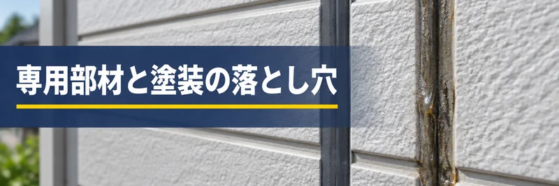 ハウスメーカーの家に多いガスケットなど専用部材と塗装の落とし穴の章の案内画像