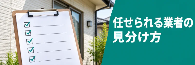 ハウスメーカーの家の塗り替えを任せられる業者の見分け方の章の案内画像