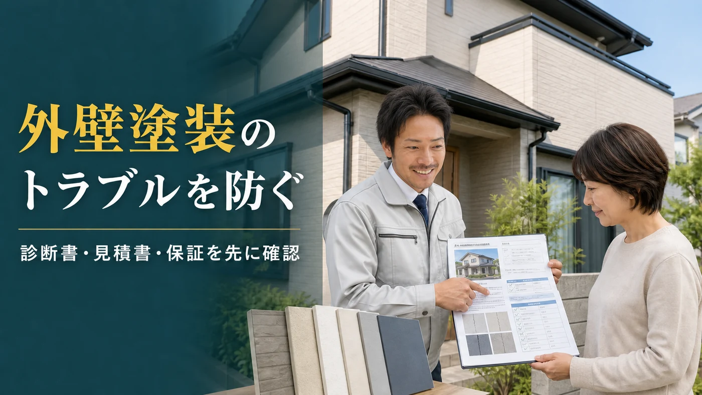 我孫子市で外壁塗装のトラブルを防ぐために診断書・見積書・保証を確認する流れ