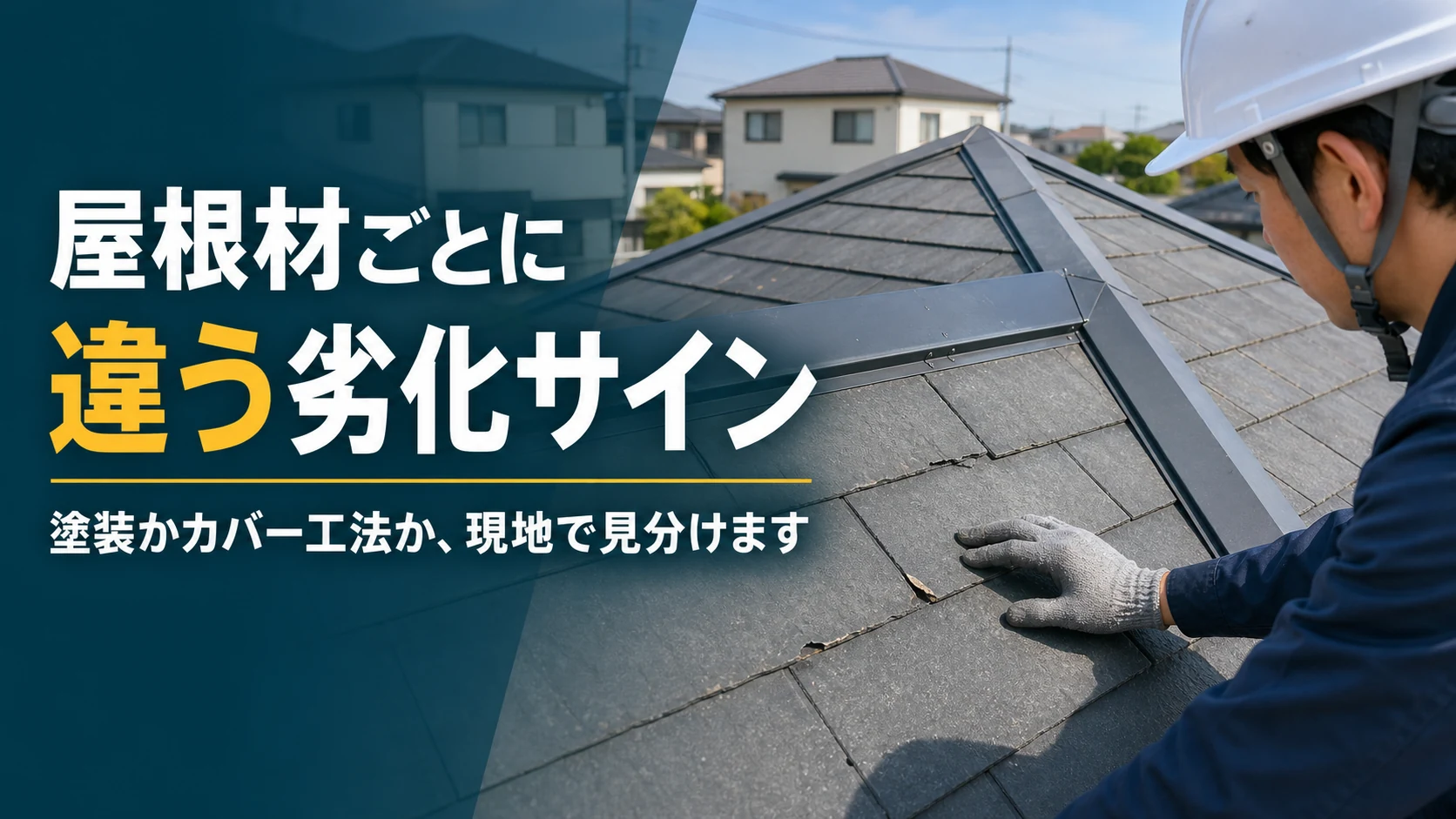 我孫子市で屋根材ごとの劣化サインを見て塗装かカバー工法かを判断するトップ画像
