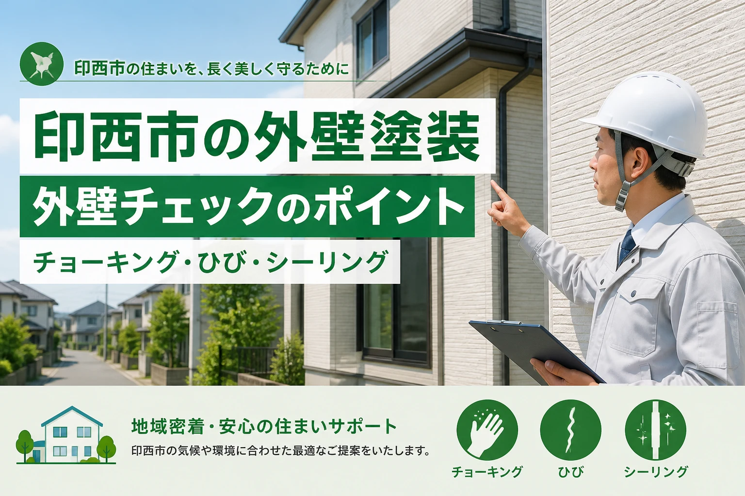印西市で外壁を見るときのチェックポイント｜劣化症状と診断基準