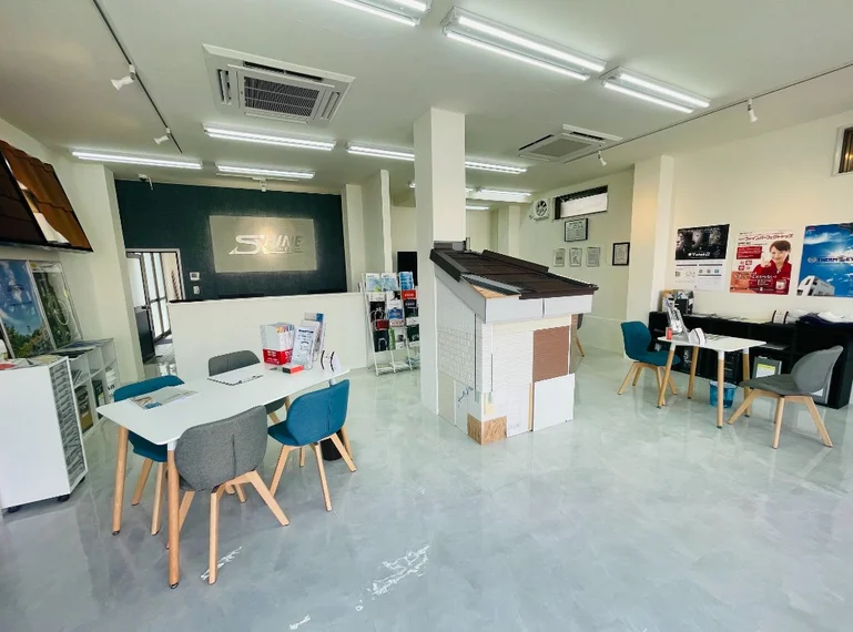 シャイン自慢の外装専門ショールーム内観（流山店）