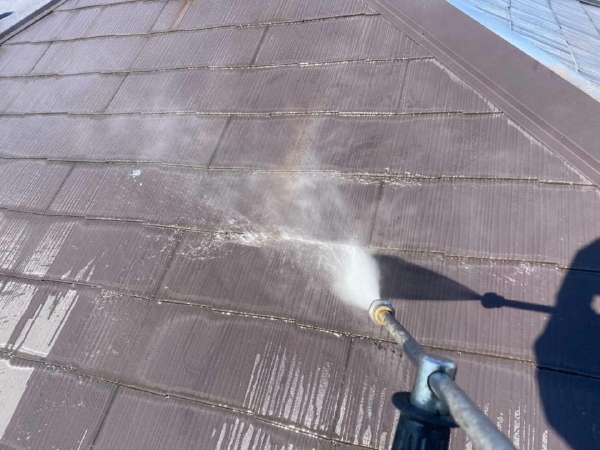 柏市外壁屋根塗装工事のシャイン施工事例モルタル壁屋根塗装
