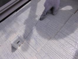 千葉県柏市N様邸の外壁塗装と屋根塗装工程：クラック補修