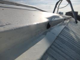 千葉県船橋市の屋根塗装工程の釘頭のコーキング